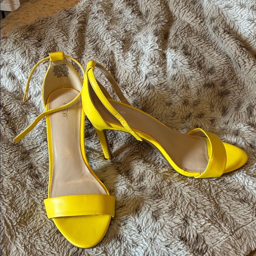 BOGO FREE- Apt. 9 Yellow Ankle-Strap Stiletto Sandals- NWOT- Size 7 1/2